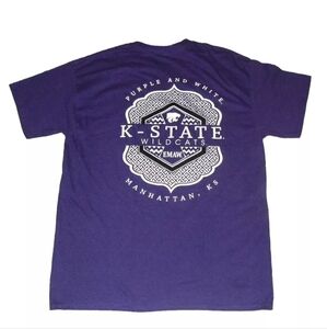 Kansas State Wildcats Mens Adult Purple T-Shirt sz. Large New Ncaa